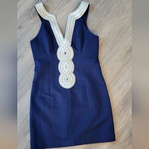 Lilly Pulitzer Valli Sheath Dress Navy Size 2